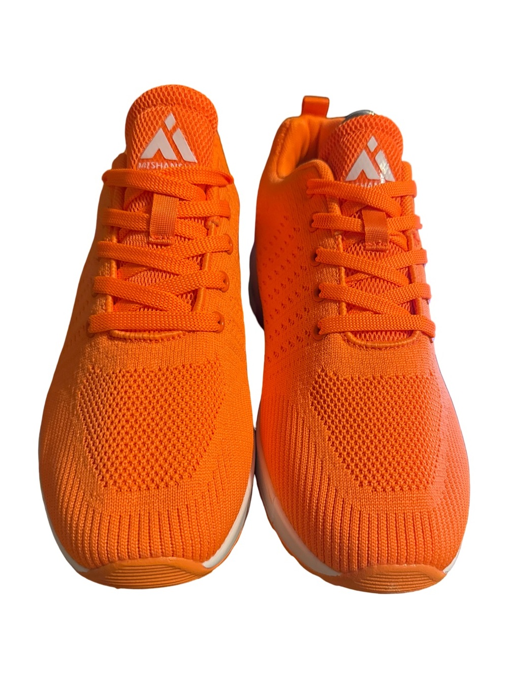 Mishansha Bright Orange Women's Knit Athletic Sneakers